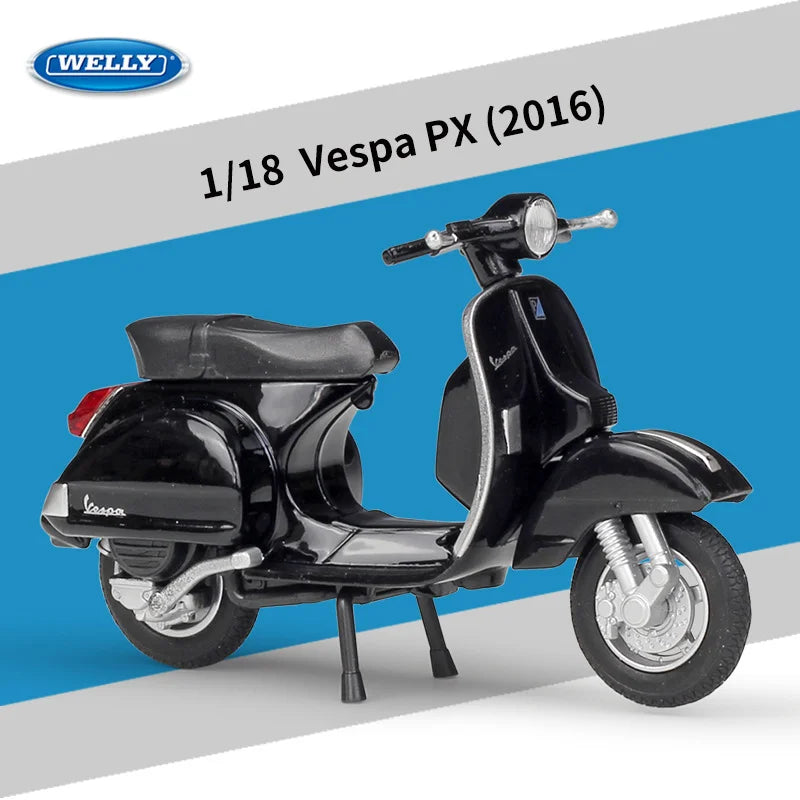 Diecast Vespa Classic Scooter Model 1 to 18 Scale