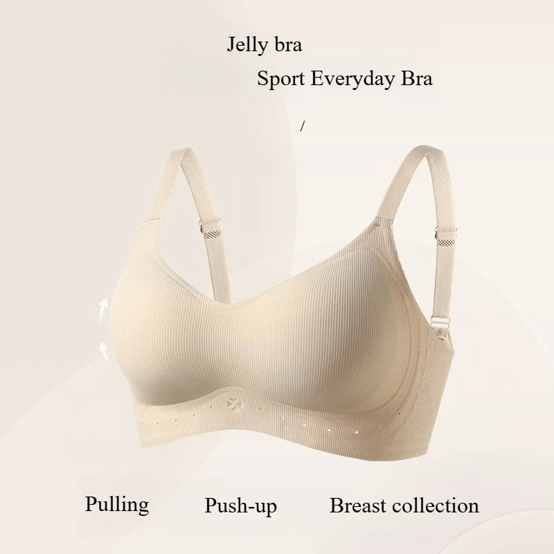 Womens Seamless Wireless Push Up Everyday Bra