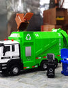1:50 Electric Vacuum Cleaner Sweeper Garbage Truck Model Toy Alloy Diecast Light Sound Engineering Vehicle Gifts for