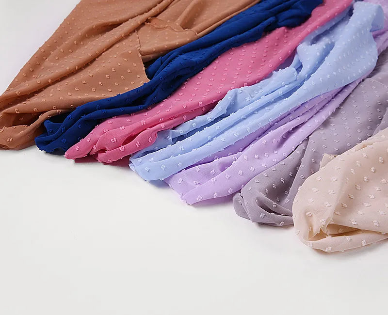 70*175cm Muslim Chiffon Hijab Shawls Scarf Women Solid Color Head Wraps Women Hijabs Scarves Ladies Foulard Femme Muslim Veil