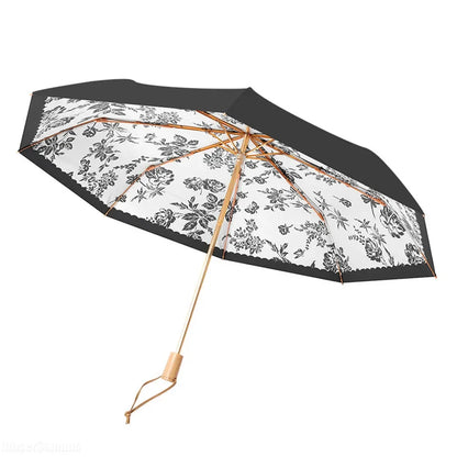 Light Luxury 2 Layers UV Parasol Sun Shade Protection Windproof European Elegant Umbrella