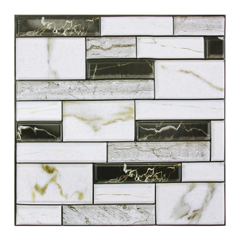 10pcs 3D Faux Stone Peel and Stick Wall Panel Self Adhesive Kitchen Tile Backsplash 3D Wall Sticker Tile Sticker 30cm x 30 cm