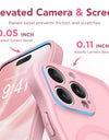 For iPhone 15 Pro Max Case Curly Wave Frame Shape Design Camera Protection Drop Shockproof Compatible with MagSafe Phone Case