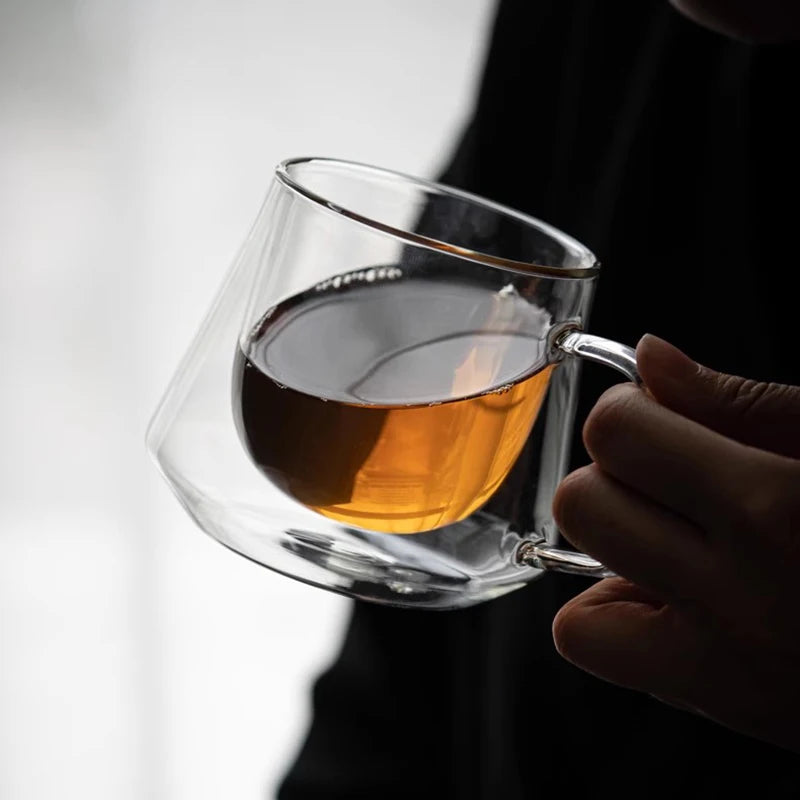 200ml Double Wall Glass Coffee Mug Heat-resistant Espresso Cup Thermo Insulated Cup For Latte Cappuccino Tea Drinkware Set