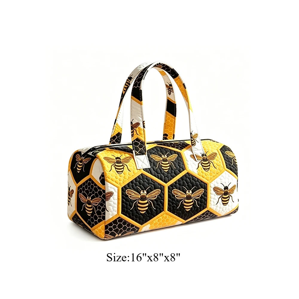 Cat Cow Print Quilted Duffel Bag for Unisex Travel Overnight Carry On Luggage Tote for Gym, Vacation, Sleepover, Book Lover Gift