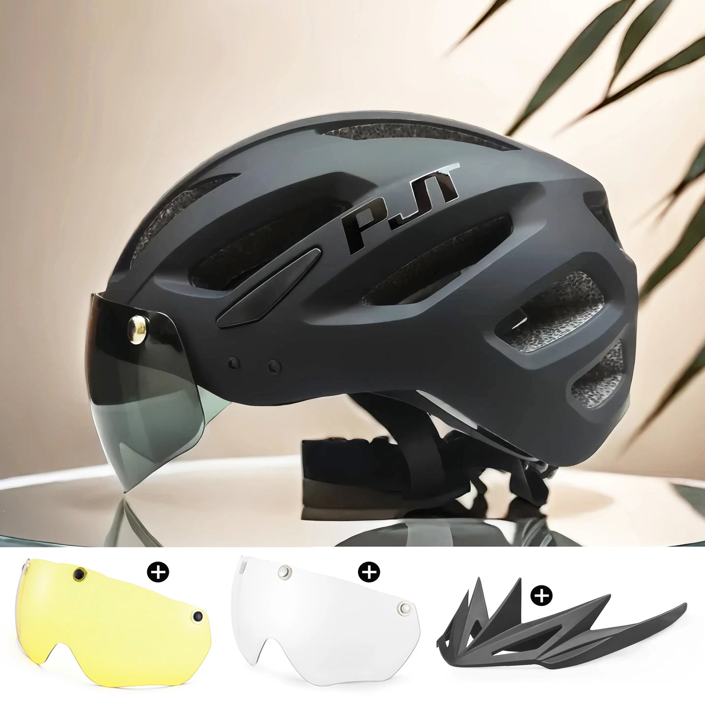Rechargeable LED Cycling Helmet With Dual Mode Goggles