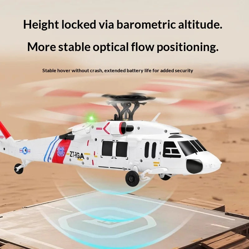 Remote Control Military Helicopter With Brushless Motor And Optical Flow Positioning