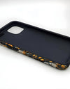 Cute Cartoon Embroidery Effect Ghost Flower Phone Case For iPhone 16 15 Pro Max Plus Double-deck Cover Protection Funda