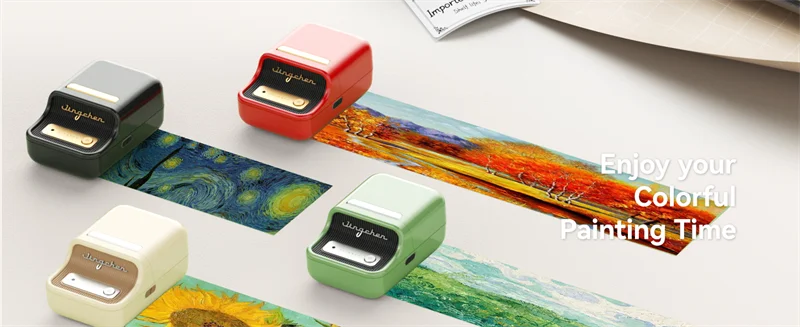 B21 Mini Thermal Label Printer, Bluetooth Wireless Barcode Label Maker, Portable Inkless Sticker Printer for Business & Office
