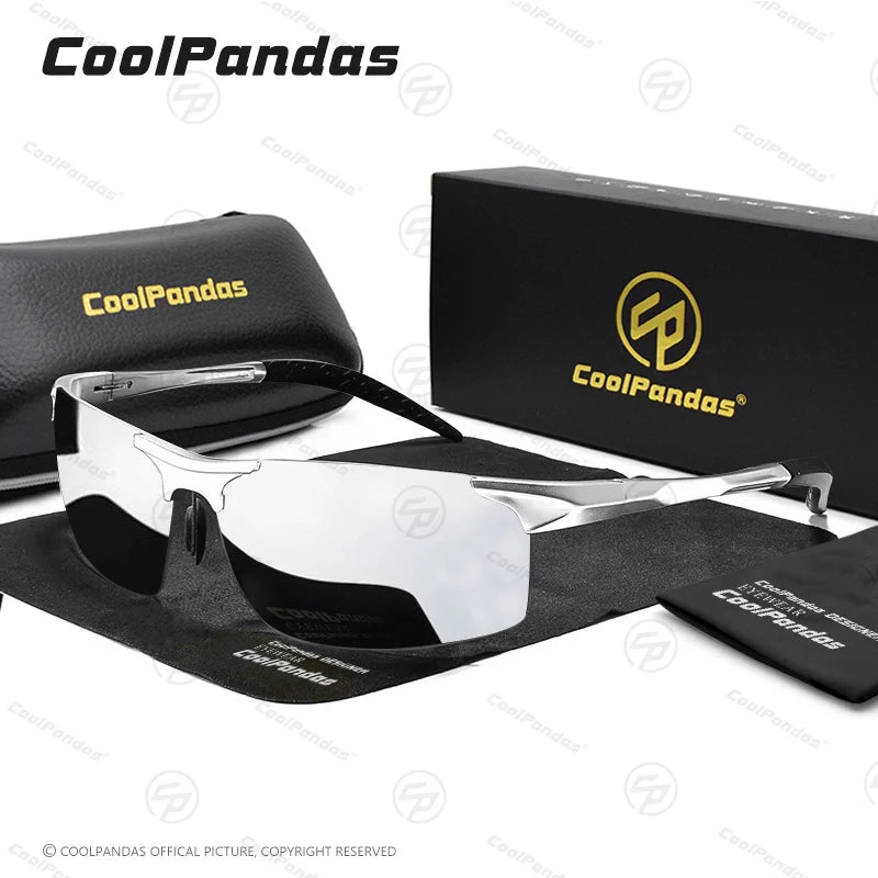 Aluminum Polarized Sunglasses UV400 Anti-Glare Driving Glasses Outdoor Rectangle Shades for Men