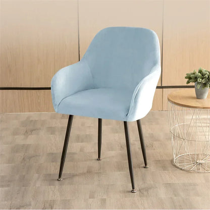 1PC Elastic Velvet Chair Cover Stretch Soft High Armchair Covers Seat Case for Office Kitchen Dining Room Wedding Removable