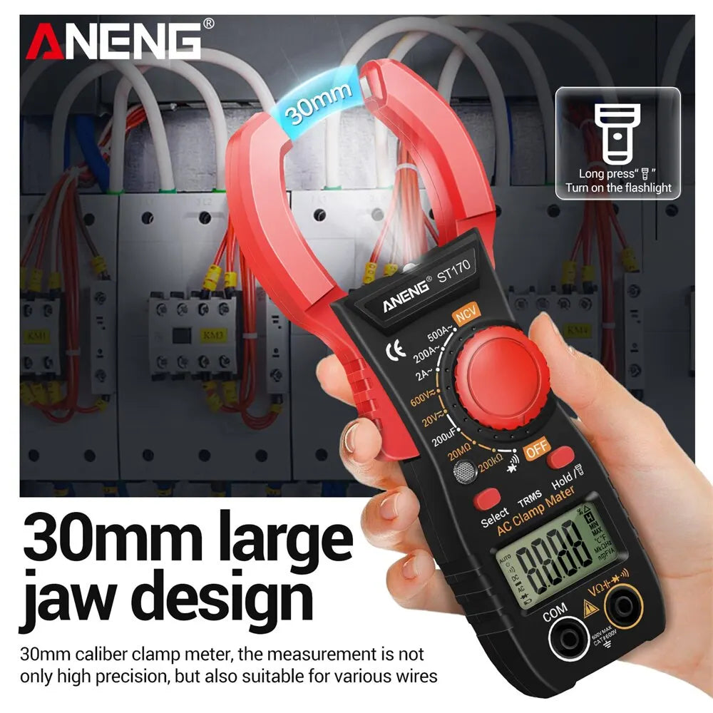 Clamp Meter Multimeter With HD Backlight Display Screen Mini Amperimetric Clamp Tester Noncontact Electrician Tools