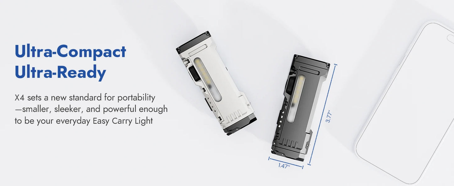 1500 Lumen Rechargeable Flat EDC LED Flashlight With RGB Side Light