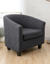 Tub Club Armchair Covers Leaves Jacquard Bar Chair Cover Solid Color Relax Single Sofa Slipcovers with Seat Cushion Cover Home