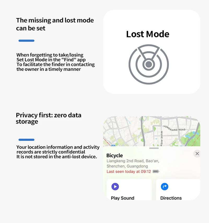 Mini Tracker Work With Find My APP Ultra Long Battery Life Mini Locator For Keys Pets Wallet Anti-Loss Device Smart Find