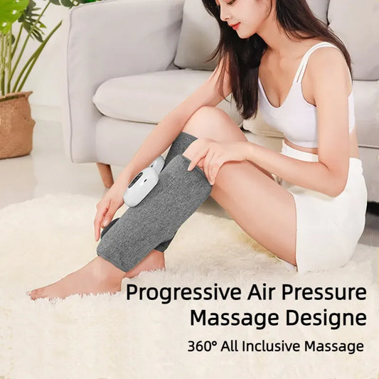 Electric Leg Massager Airbag Rechargeable Calf Massage Device with 3 Modes 360° Wrapping the Calf USB Charging