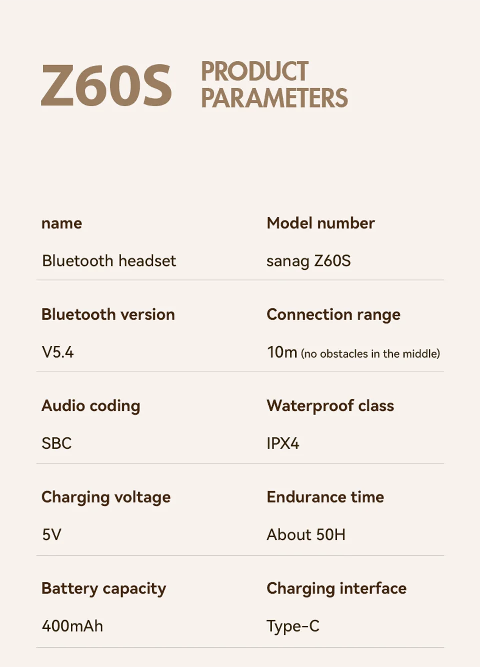 Z60S Ear Clip Earphones Wireless Audífonos Bluetooth Headphones APP Touch Control Sports Flash-sale Chioce Headset