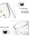200ml Double Wall Glass Coffee Cups Espresso Clear Insulated Tea Mugs Heat Resistant Handle Mug For Latte Cappuccino