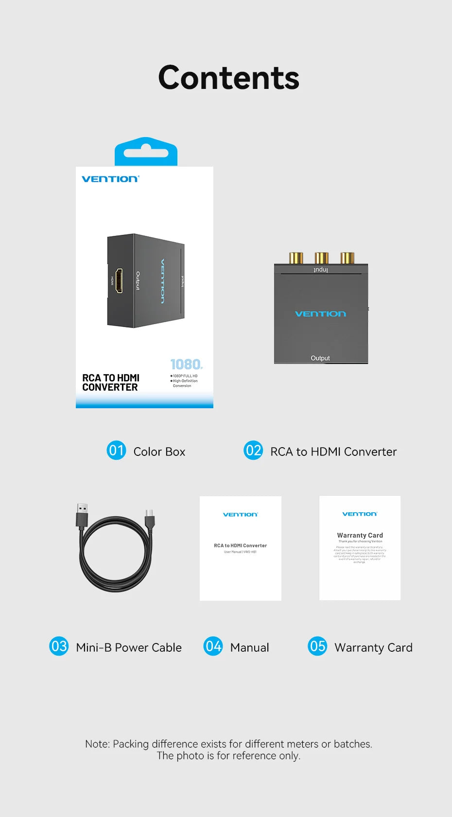 AV to HDMI Converter HDMI to RCA Video Adapter with Mini USB Power Cable for TV Box Projector  HDMI to AV