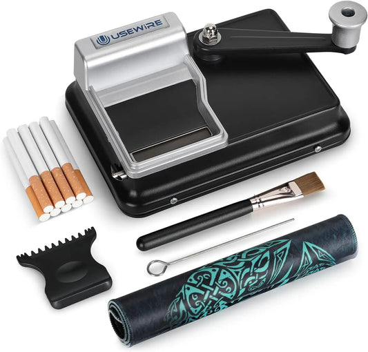 Portable Home Manual Tobacco Rolling Machine,Suitable for 0.31 Inch/8mm Diameter Pipes and Most Cigarette Tubes