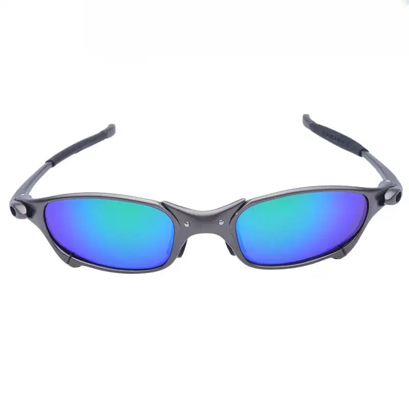 Polarized UV400 Cycling Sunglasses – Black Metal Frame Fishing Riding Bicycle Eyewear
