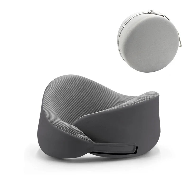 Memory Sponge Neck Pillow Adjustable Size U-shaped Neck Pillows Portable Nap Pillow For Travel Working Cervical Vertebra Protect