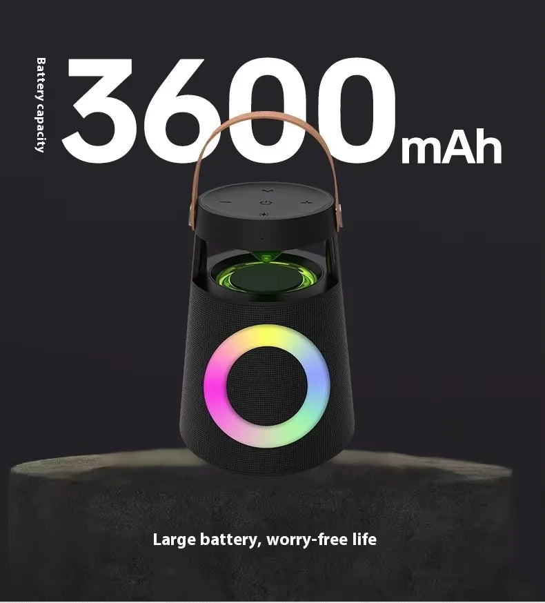 Wireless Bluetooth Speaker Outdoor Portable Camping RGB Color Light Rechargeable Wireless Speaker Home Party Music Player