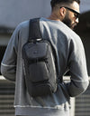 Anti-theft Chest Bag Shoulder Strap USB Rechargeable Crossbody School Gym Pack, Men Sports Waterproof Shoulder Bag