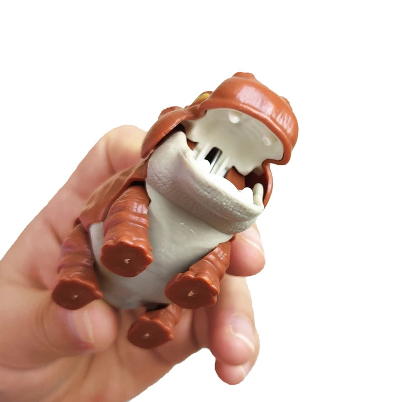 Finger Figure Toy Animal Hippo Elephant Chameleon Model Biting Hand Tricky Jurassic Dinosaur Fidget Dino Park for Children Gift