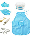 Apron for Little Girls 4/11Pcs Kids Kitchen Cooking Baking Pretend Play Set Simulation Pink Chef Baking Tool Play House Toys