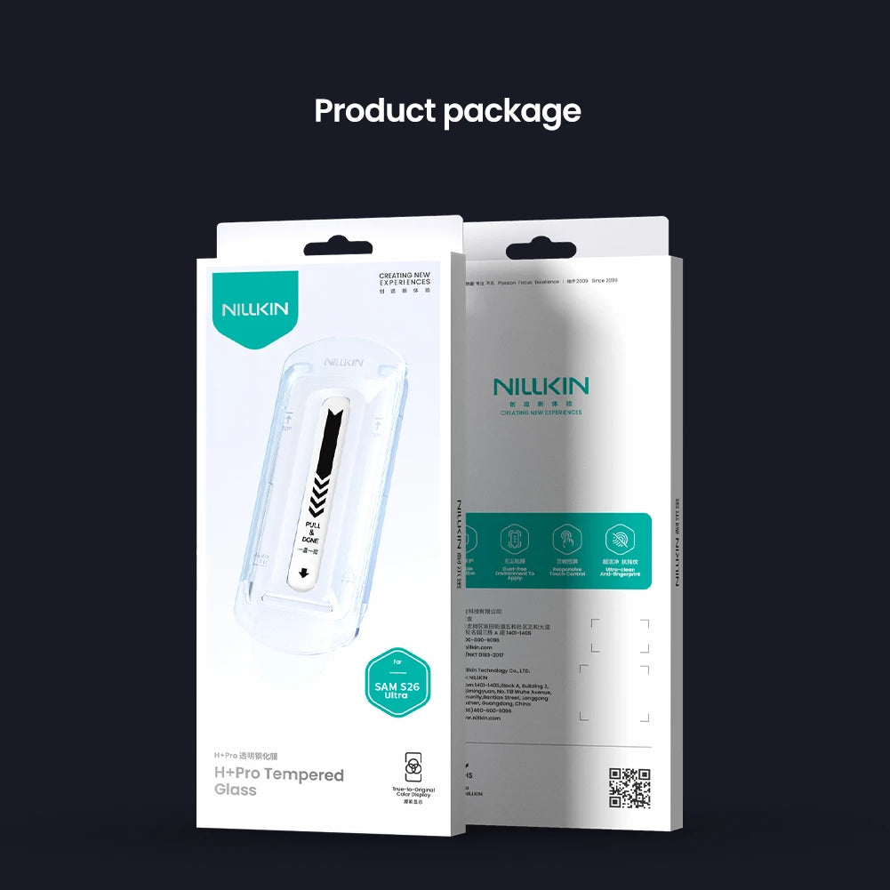 H+PRO Anti-Explosion Tempered Glass Screen Protector for Samsung Galaxy S26 Ultra / S26 Plus – HD Front Film with Auto Installation Tool