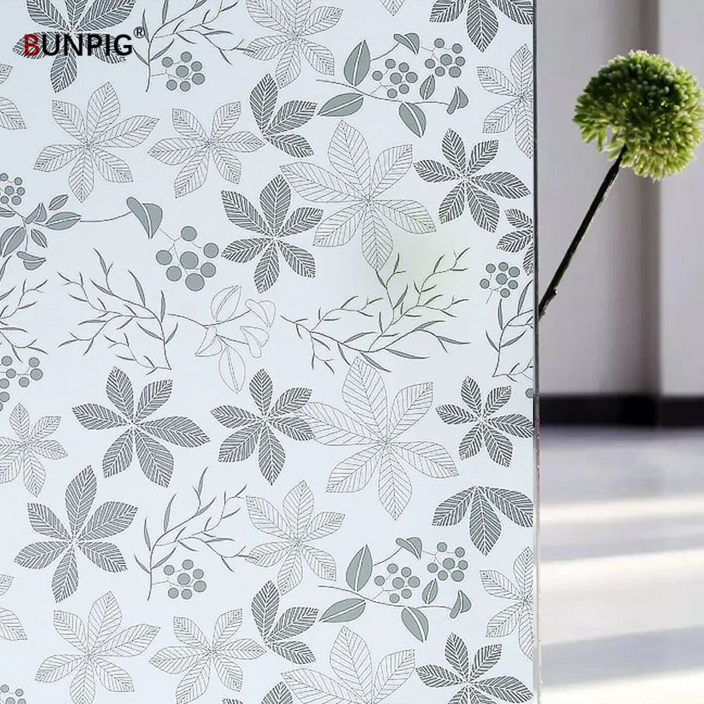 Window Film Privacy, Stained Glass Film, Frosted Opaque Glass Clings, Sun Blocking Vinyl Window Stickers for Door Home Office