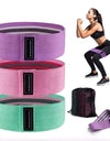 Fitness Exercise Stretch Hip Resistance Bands Yoga Legs Butt Anti Slip Elastic Fitness Bodybulding Exercise Workout Equipment