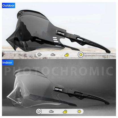 Photochromic Cycling Glasses UV400 Sports Sunglasses Men MTB Cycling Eyewear Road Bike Goggles Outdoor Bicycle Glasses