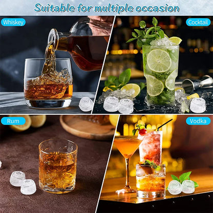 3D Rose Ice Molds 1.3 Inch, Small Ice Cube Trays, Make 9 Giant Cute Flower Shape Ice, Silicone Rubber Fun Big Ice Ball Maker