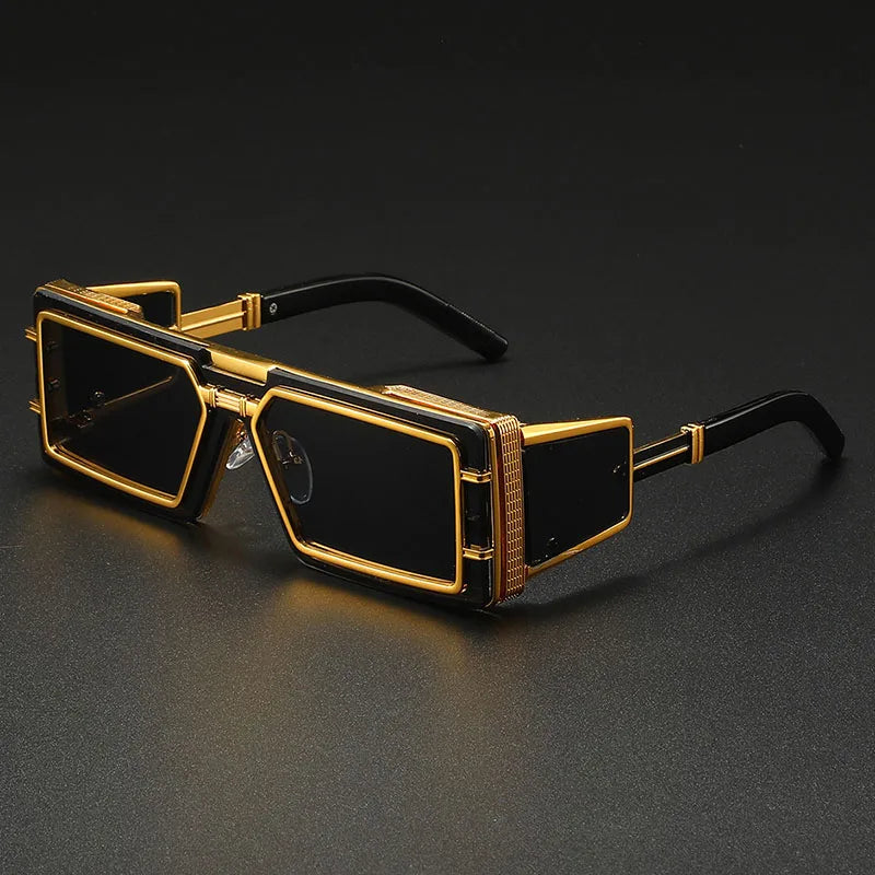Square Punk Steampunk Sunglasses With UV400 Protection