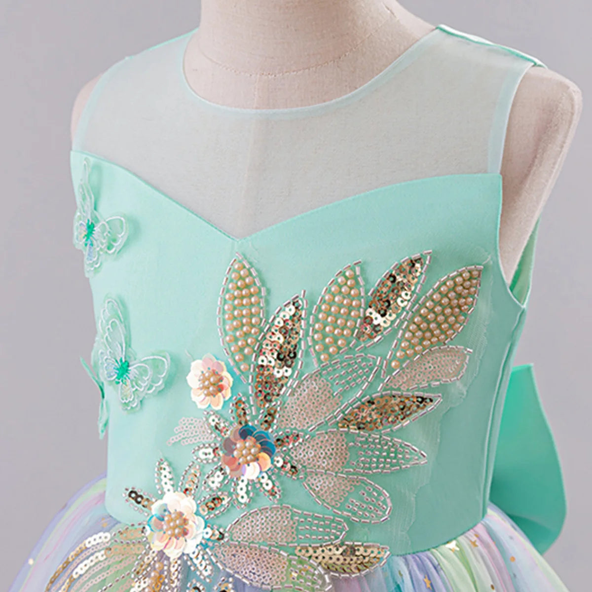 Princess Dress for Girls - Elegant Fluffy Tulle Ball Gown Birthday Party Dress School Performance Costume