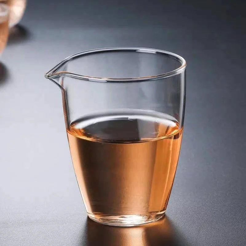 Japanese Style Glass Tea Pitcher Fair Cup Kung Fu Tea Set Chahai Borosilicate Glass Serving Teacup Coffee Pot Wine Jug Milk Cup