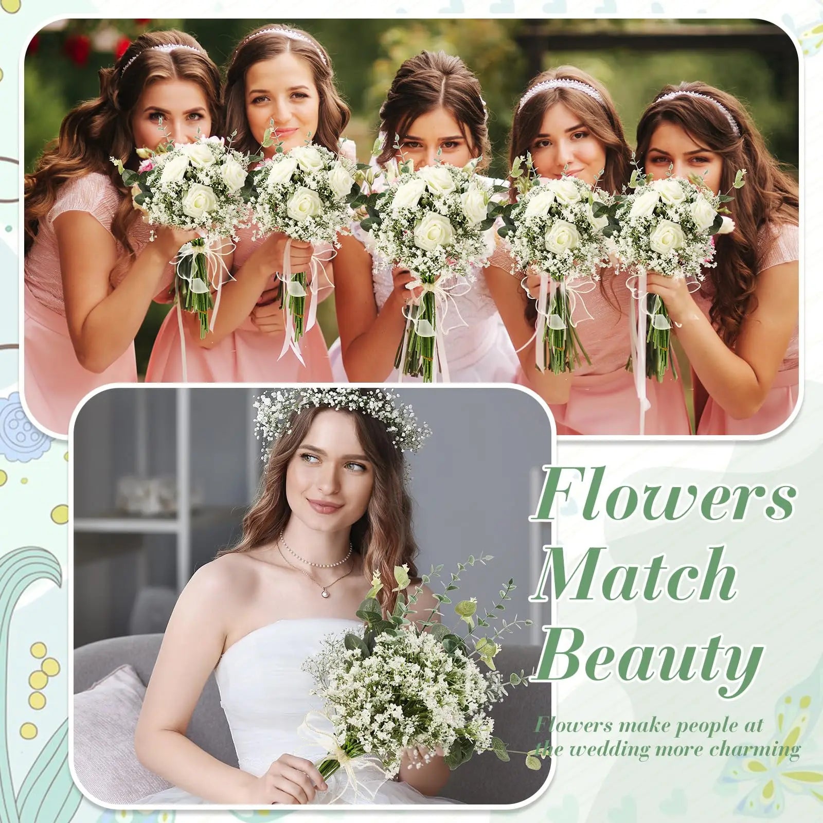 10/15pcs Artificial Flowers  Breath Flower Fake Gypsophila for Wedding Party Home Decoration Floral Bouquets DIY Accessories