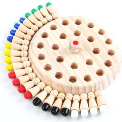 Wooden Memory Match Stick Chess Game Fun Color Board Game Educational Color Cognitive Ability Toys For Children Kids Gift