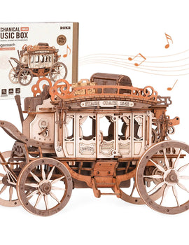 Wooden Music Box Puzzle 3D Puzzles Mechanical Building Construction Craft