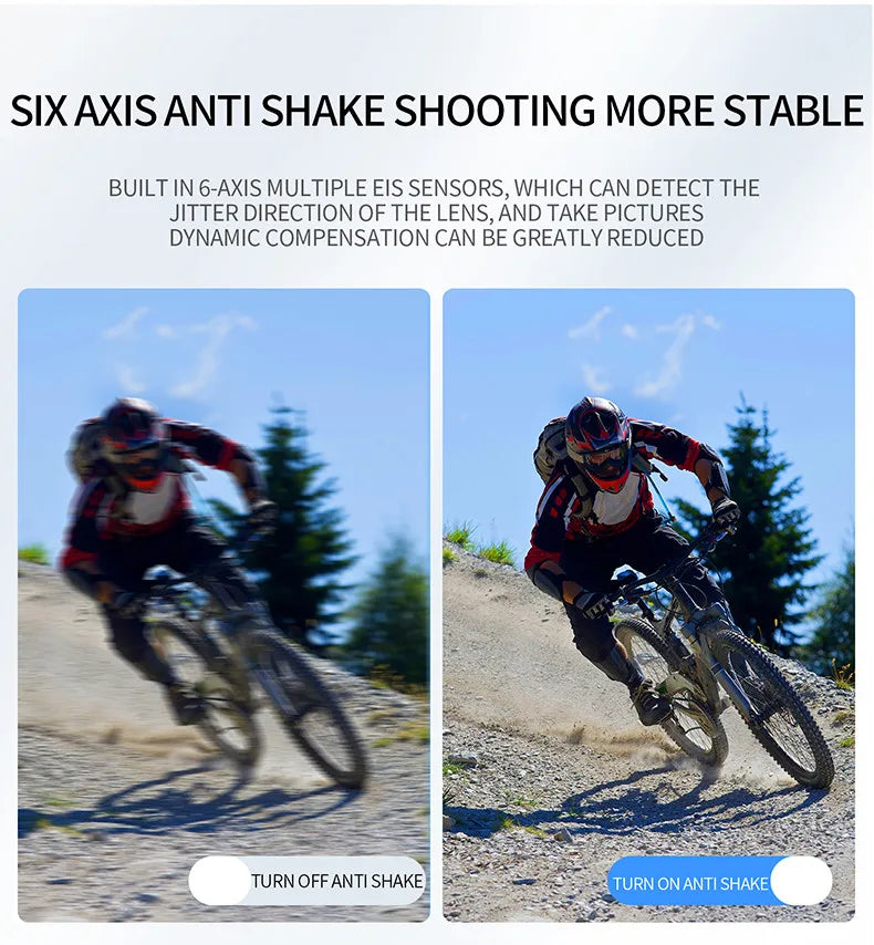 4K 60FPS Mini Action Camera Wifi Outdoor Sport Anti Shake 170° Wide Angle Waterproof Camera Pro Bike Motorcycle Helmet Body Cam