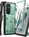 for Samsung Galaxy S23 Ultra S24 Case with Kickstand Slide Camera Cover Screen Protector Military Grade Shockproof 6.8"