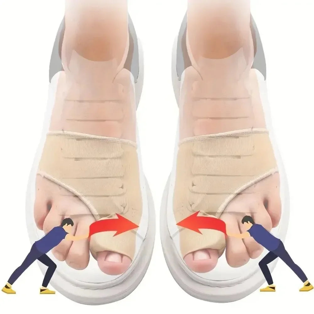 1Pair Toe Separator Hallux Valgus Bunion Corrector Hammer Toe Straightener Foot Pain Relief Orthopedic Pedicure Tools Foot Care