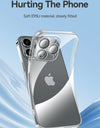 Case For iPhone 16 Pro Max Anti-drop Transparent Cover For iPhone 16 15 14  Pro Max Soft TPU Case With Len Protection