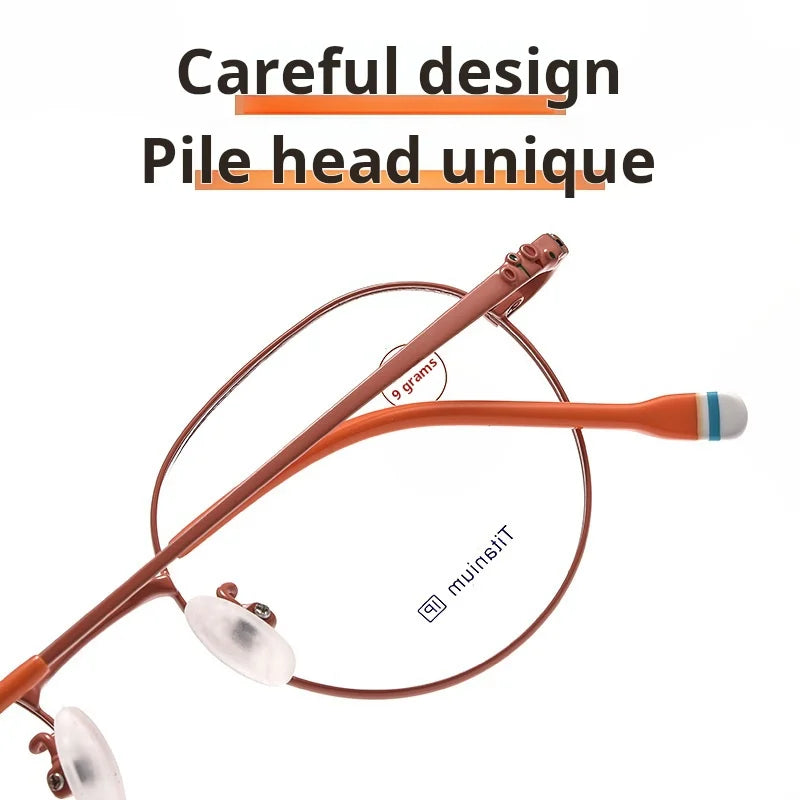 Retro Polygonal Lightweight Titanium Eyeglasses Frames