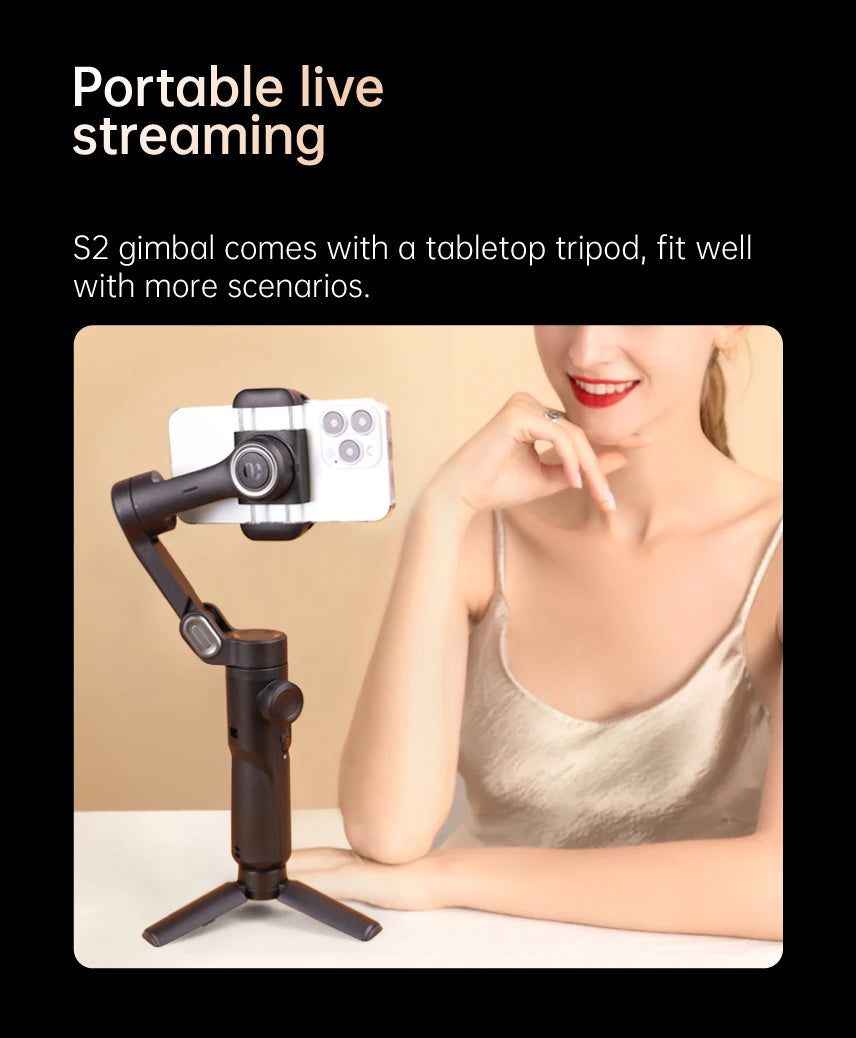 3-Axis Handheld Gimbal Stabilizer SmartXE for Smartphone for iPhone Android AI Face Tracking TikTok Vlog