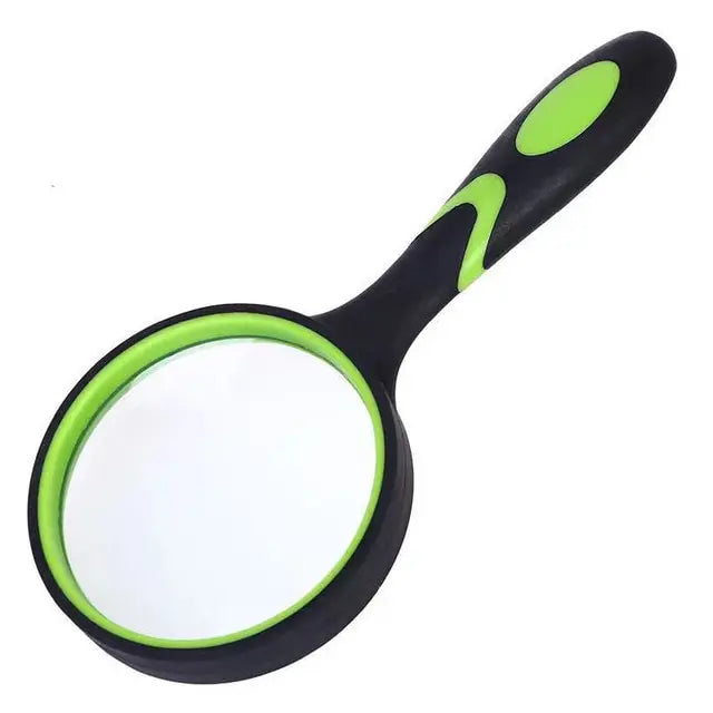 8X Handheld Magnifying Glass 50mm 75mm Rubber Handle