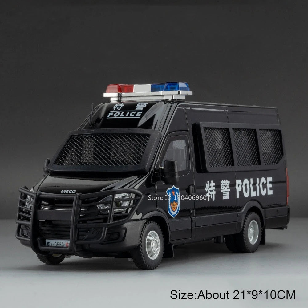 1:24 Scale Special Lada 2106 Police Car Model Toy Alloy Body Rubber Tire Metal Diecast 110 Explosion-proof Vehicle Models
