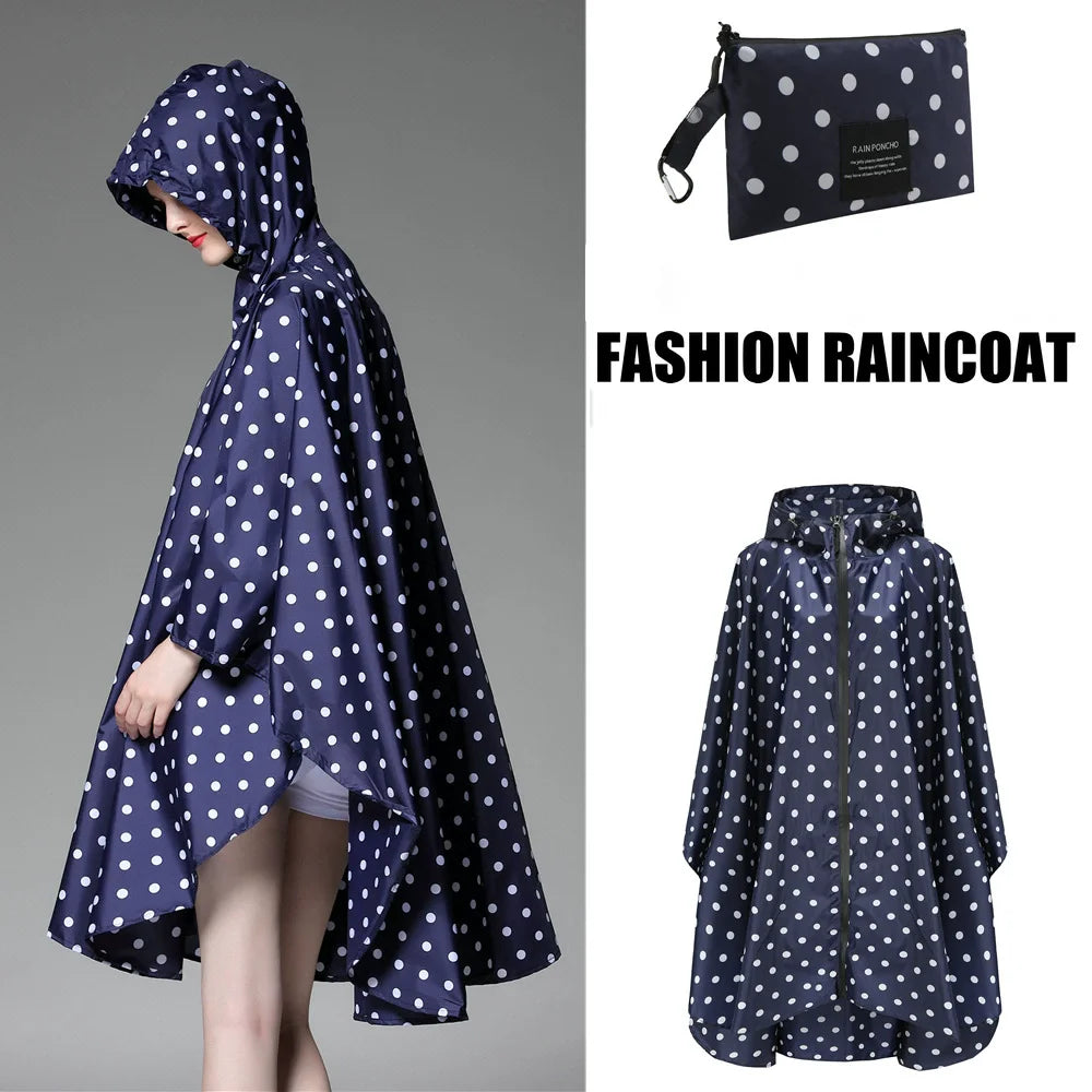 Lightweight Waterproof Rain Poncho with Backpack Coverage for Hiking and Travel